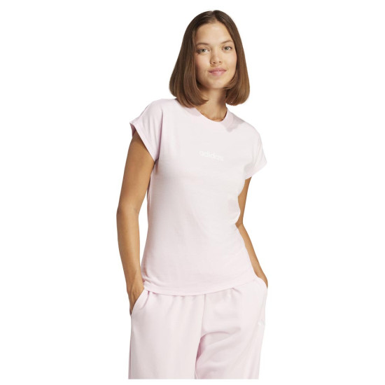Adidas Γυναικεία κοντομάνικη μπλούζα Essentials Linear Single Jersey Tee